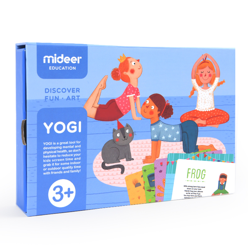 MiDeer弥鹿儿童早教认知瑜伽卡片宝宝健身亲子互动益智启蒙游戏卡