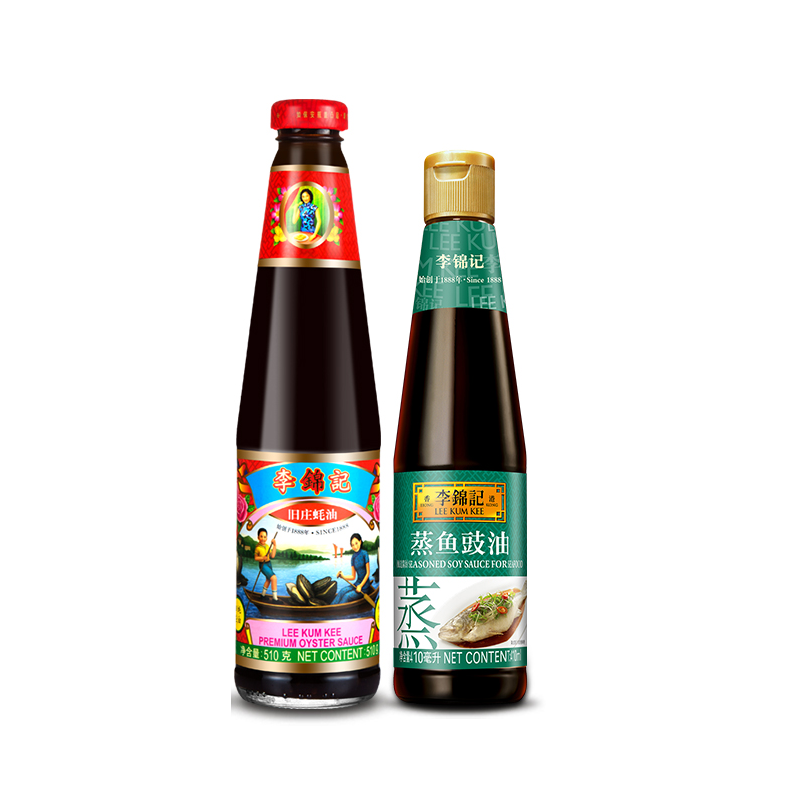 李锦记 旧庄蚝油 调味料 510g+蒸鱼豉油410ml酿造酱油