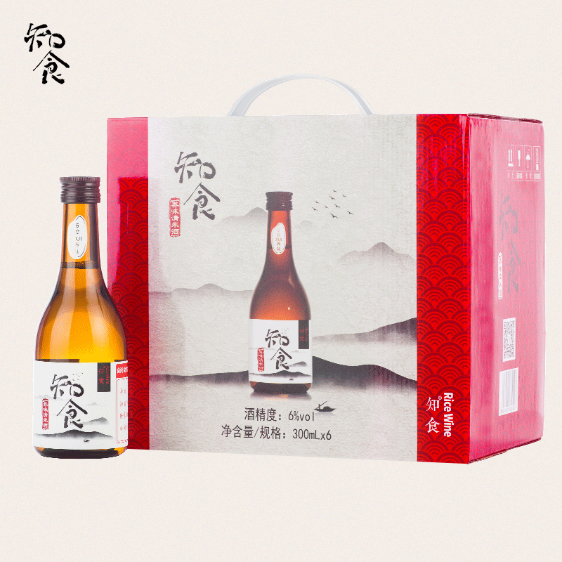 【知食】清米酒/雪样米酒 300ml *6 礼盒装