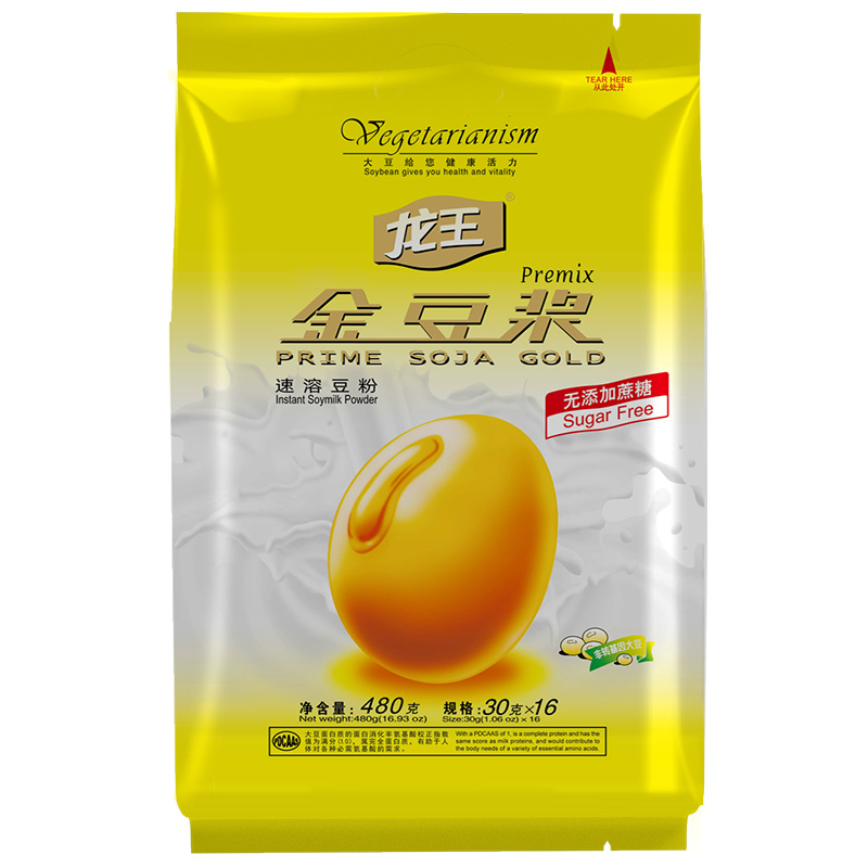 【龙王】豆浆粉非转基因原味金豆浆粉小包装冲饮480g